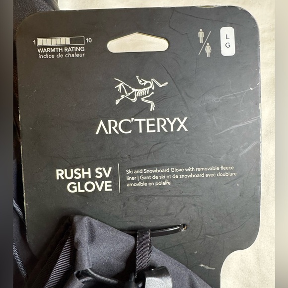 NWT ARC’TERYX Rush SV Gloves, Large (Black) - Picture 4 of 13